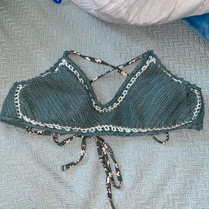 Crocheted bathing suit top